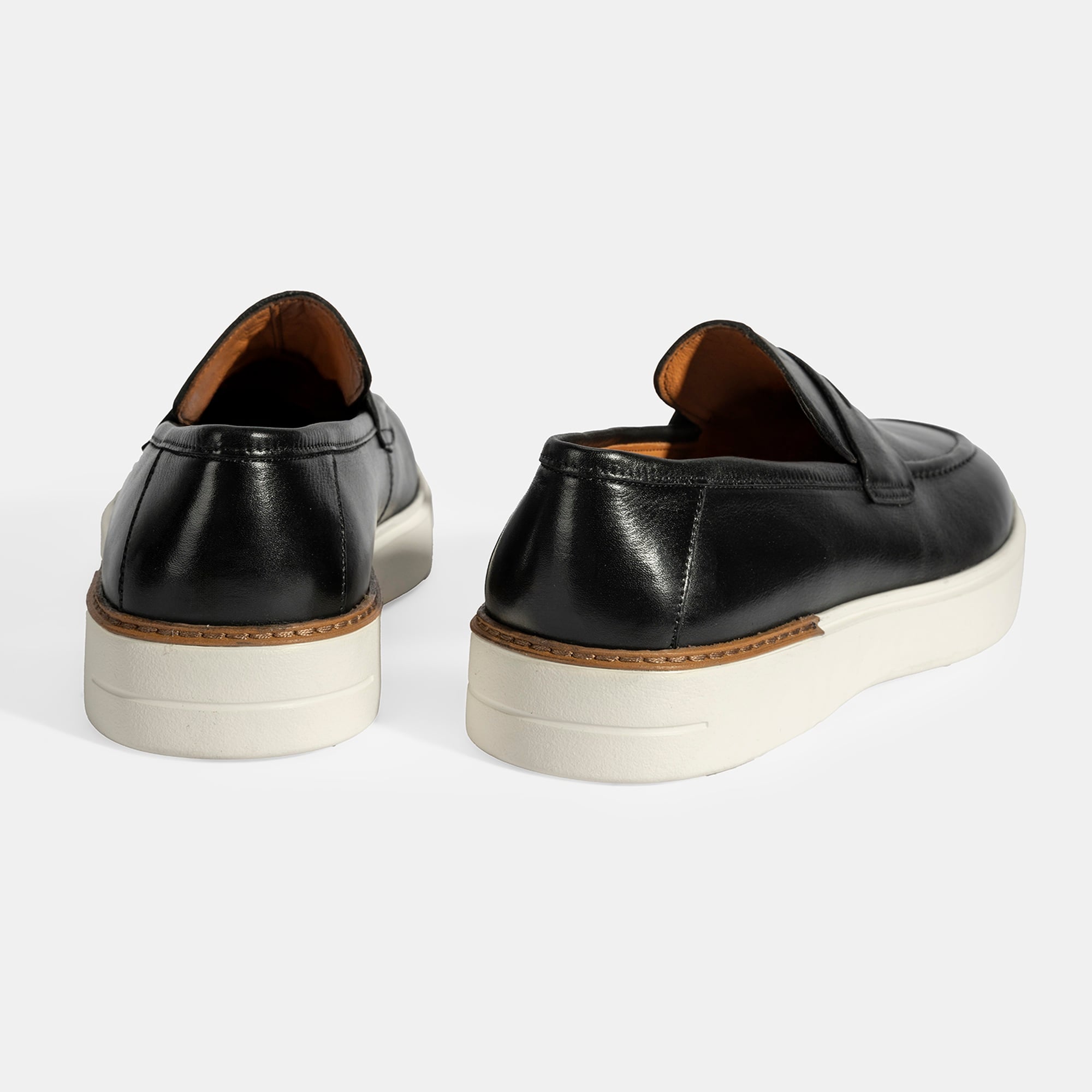 Erkek Siyah Deri Loafer