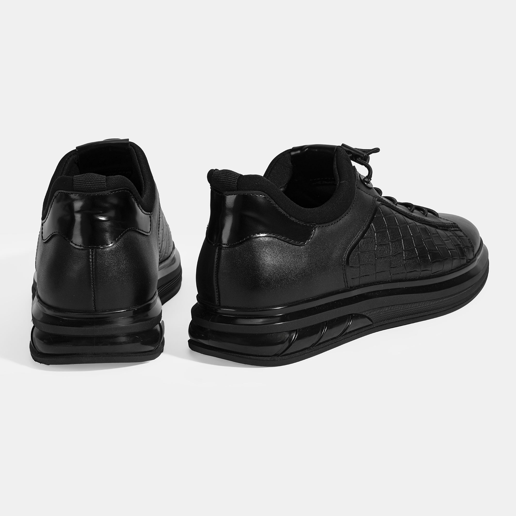 Erkek Siyah DesaComfort Bağcıklı Deri Günlük Ayakkabı