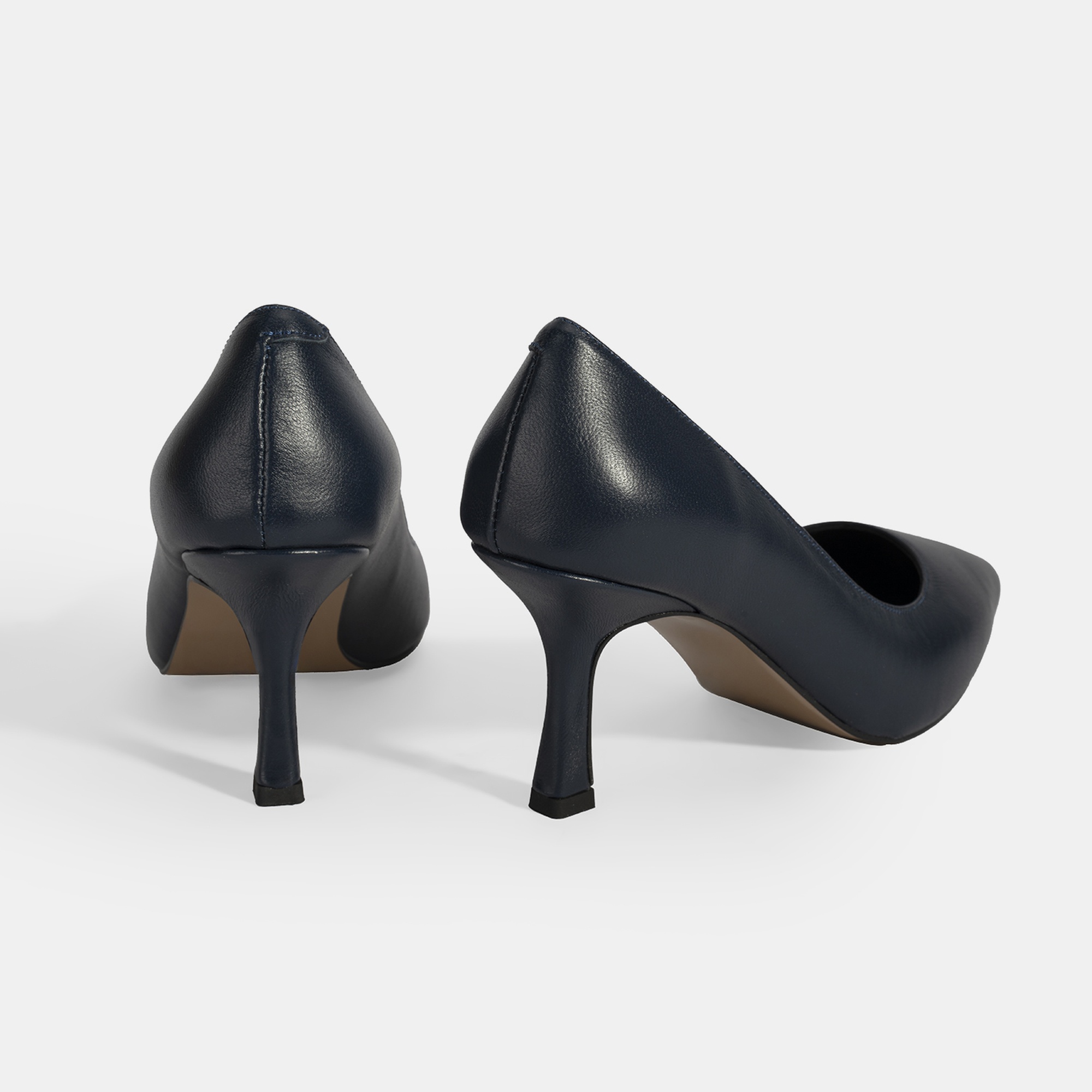 Kadın Lacivert Deri Stiletto