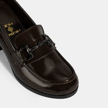  Kadın Kahve DesaComfort Topuklu Rugan Ayakkabı