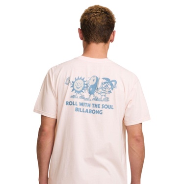  Billabong Roll Premium Ww Ss Erkek Pembe Tişört