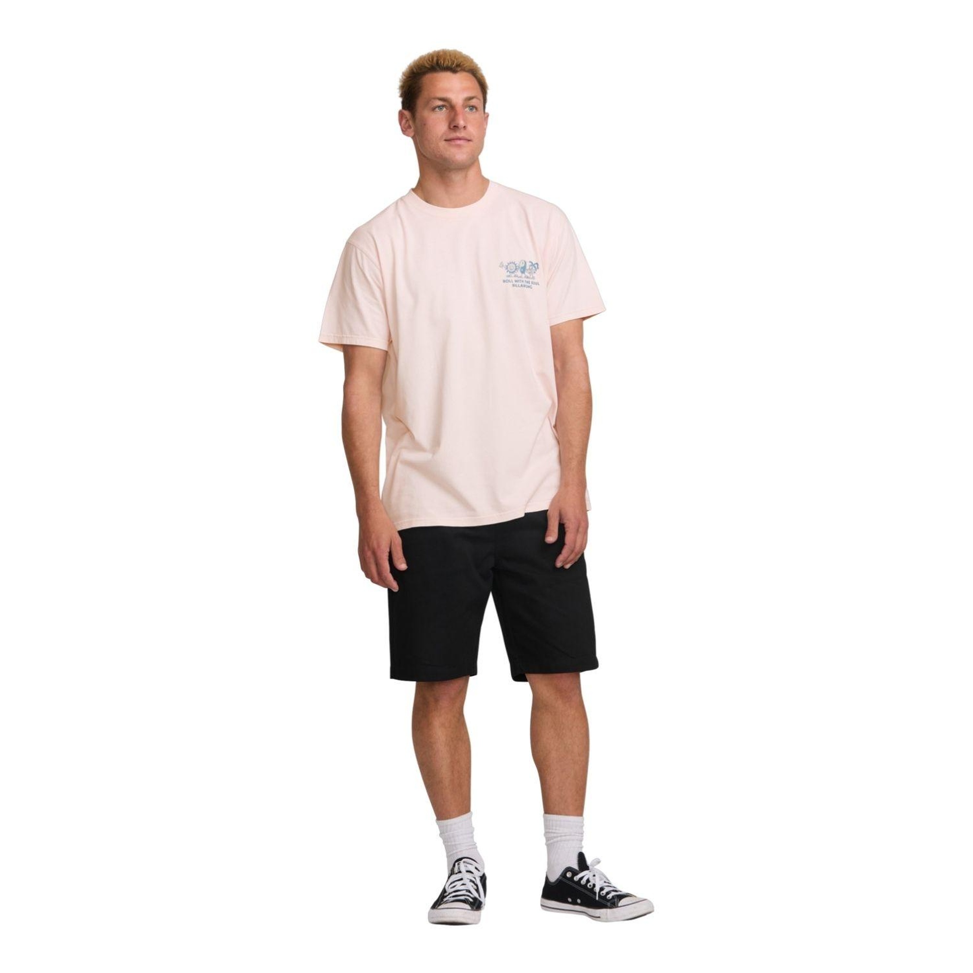 Billabong Roll Premium Ww Ss Erkek Pembe Tişört