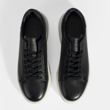  Erkek Lacivert Bağcıklı Deri Günlük Ayakkabı