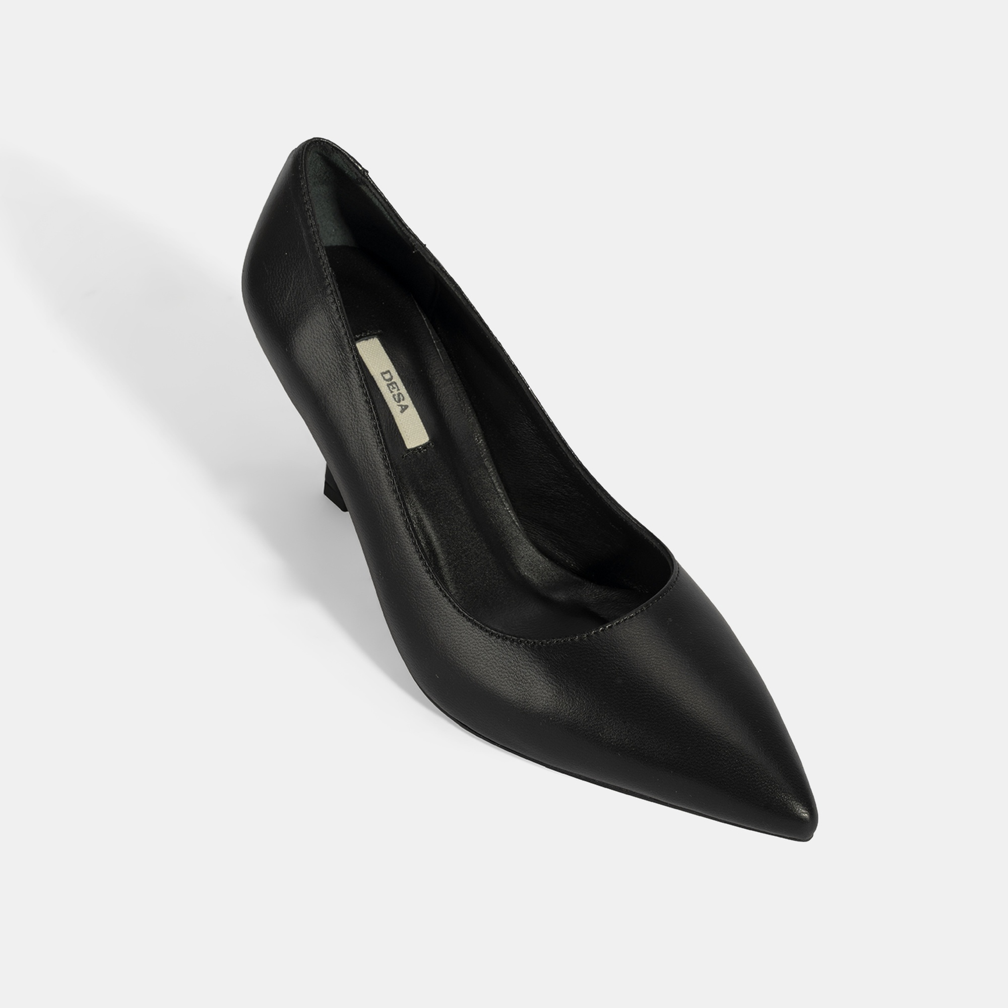 Kadın Siyah Deri Stiletto