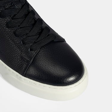  Erkek Lacivert Bağcıklı Deri Günlük Ayakkabı