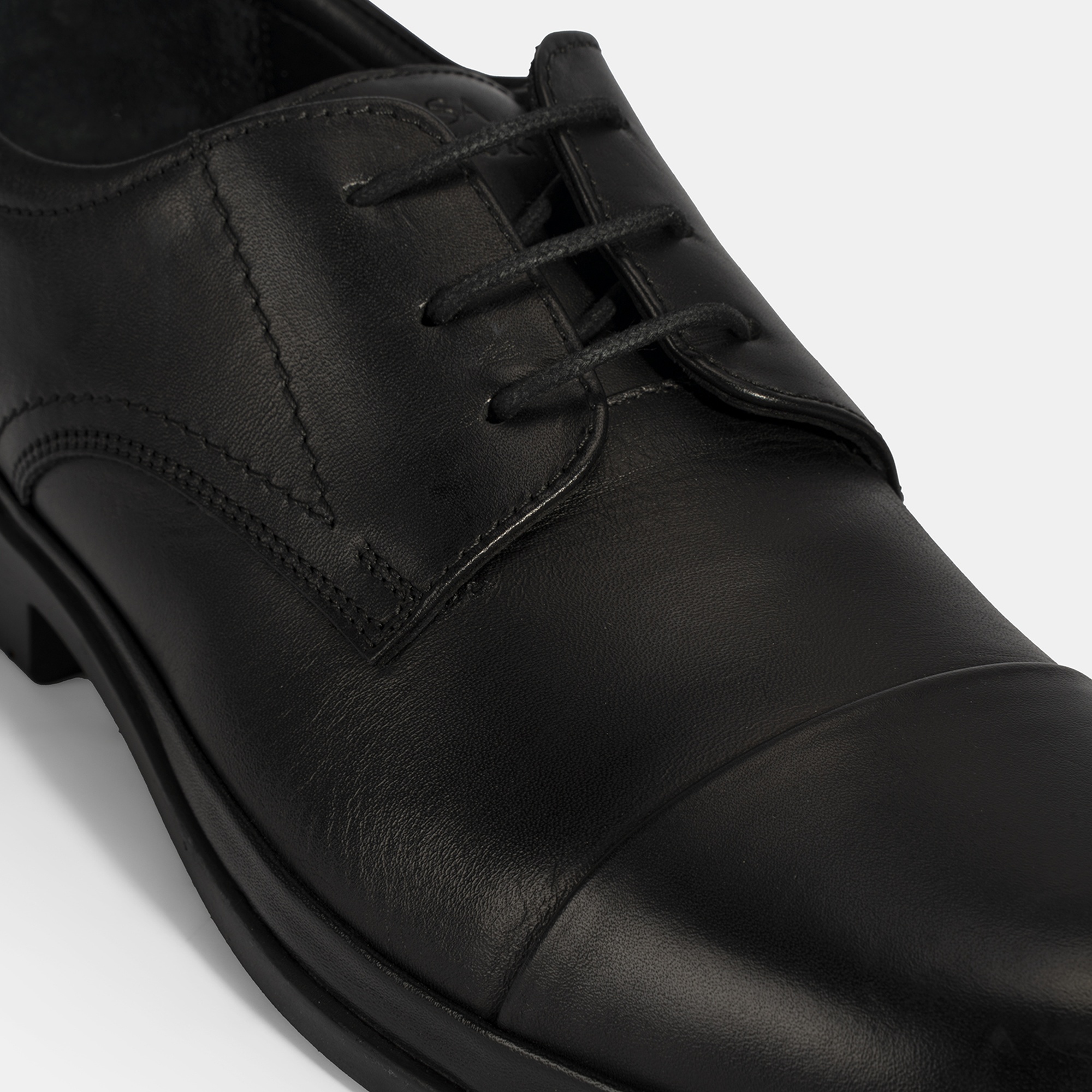 Erkek Siyah DesaComfort Bağcıklı Deri Ayakkabı