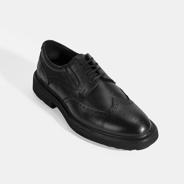  Erkek Siyah Bağcıklı Klasik Ayakkabı