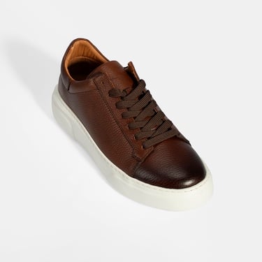  Erkek Taba Bağcıklı Deri Günlük Ayakkabı