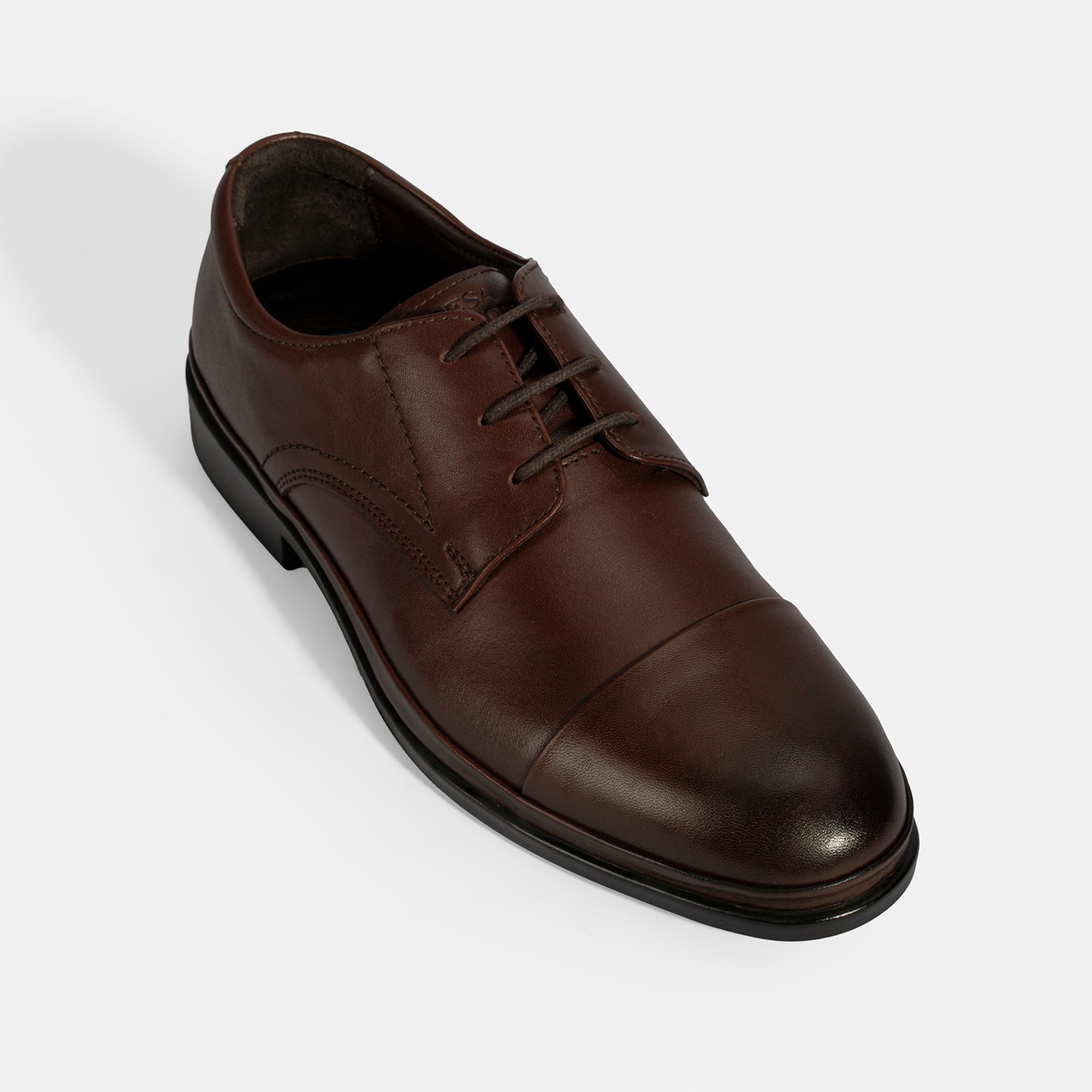 Erkek Kahve DesaComfort Bağcıklı Deri Ayakkabı