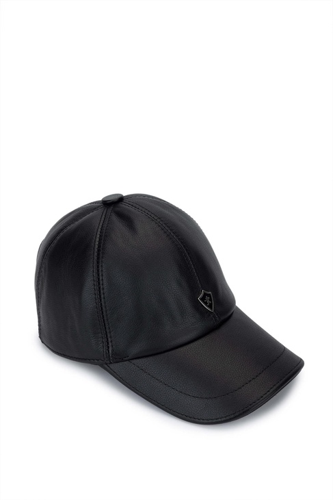  Tamer Tanca Erkek Hakiki Deri Siyah Şapka