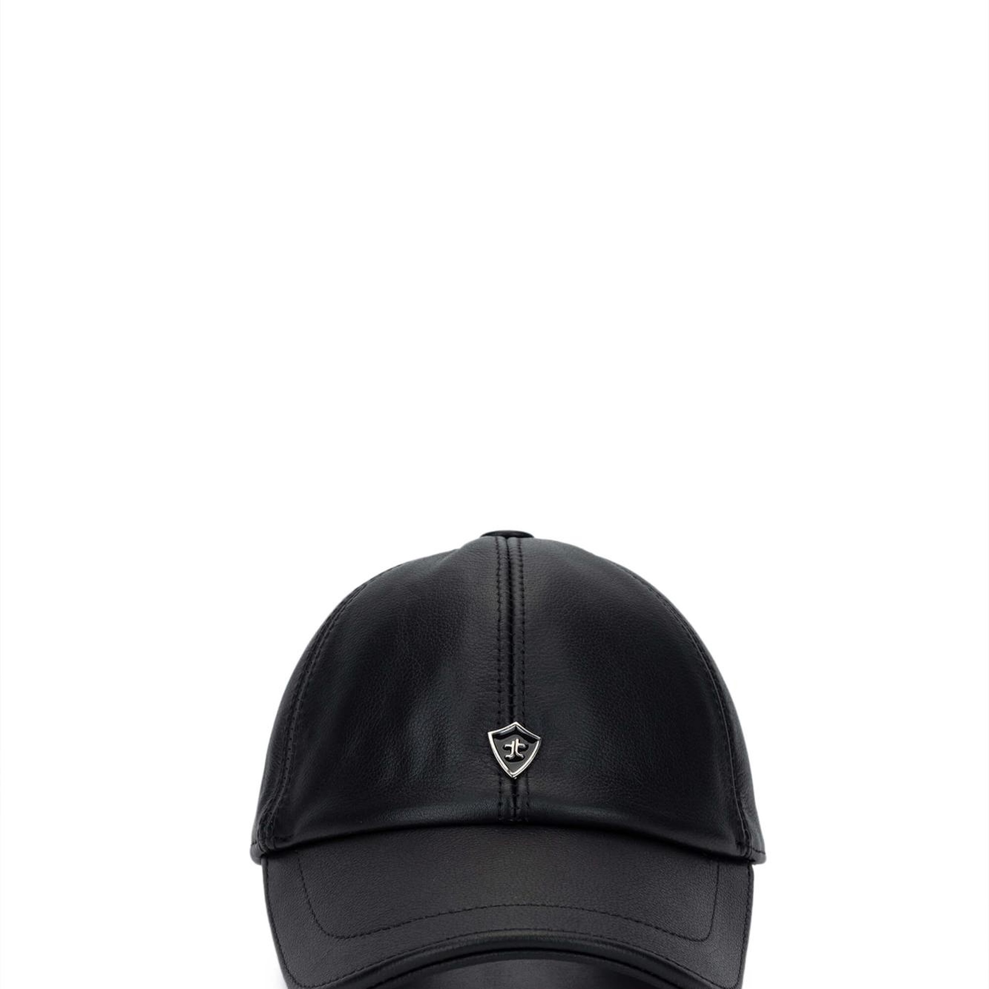 Tamer Tanca Erkek Hakiki Deri Siyah Şapka