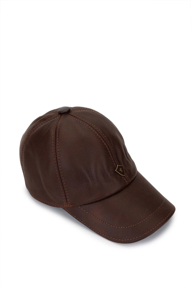  Tamer Tanca Erkek Hakiki Deri Taba Şapka