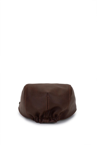  Tamer Tanca Erkek Hakiki Deri Taba London Şapka