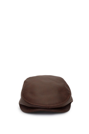  Tamer Tanca Erkek Hakiki Deri Taba London Şapka