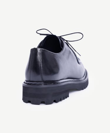  YARGICI Bağcıklı Deri Düz Ayakkabı