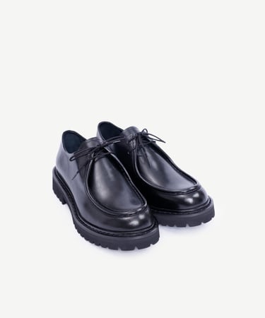  YARGICI Bağcıklı Deri Düz Ayakkabı