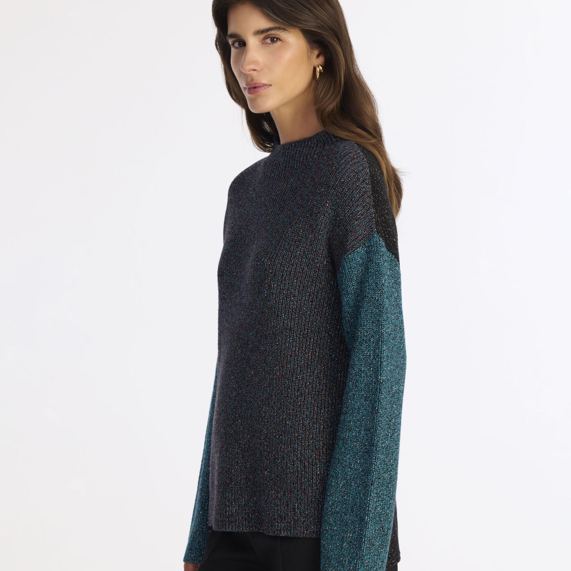 YARGICI Geniş Yarım Balıkçı Yaka Uzun Kol Kazak