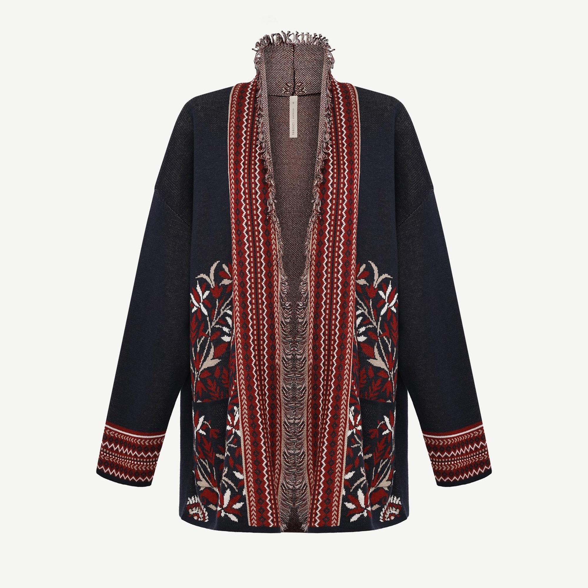 YARGICI Cropped Şal Yaka Kısa Kol Hırka