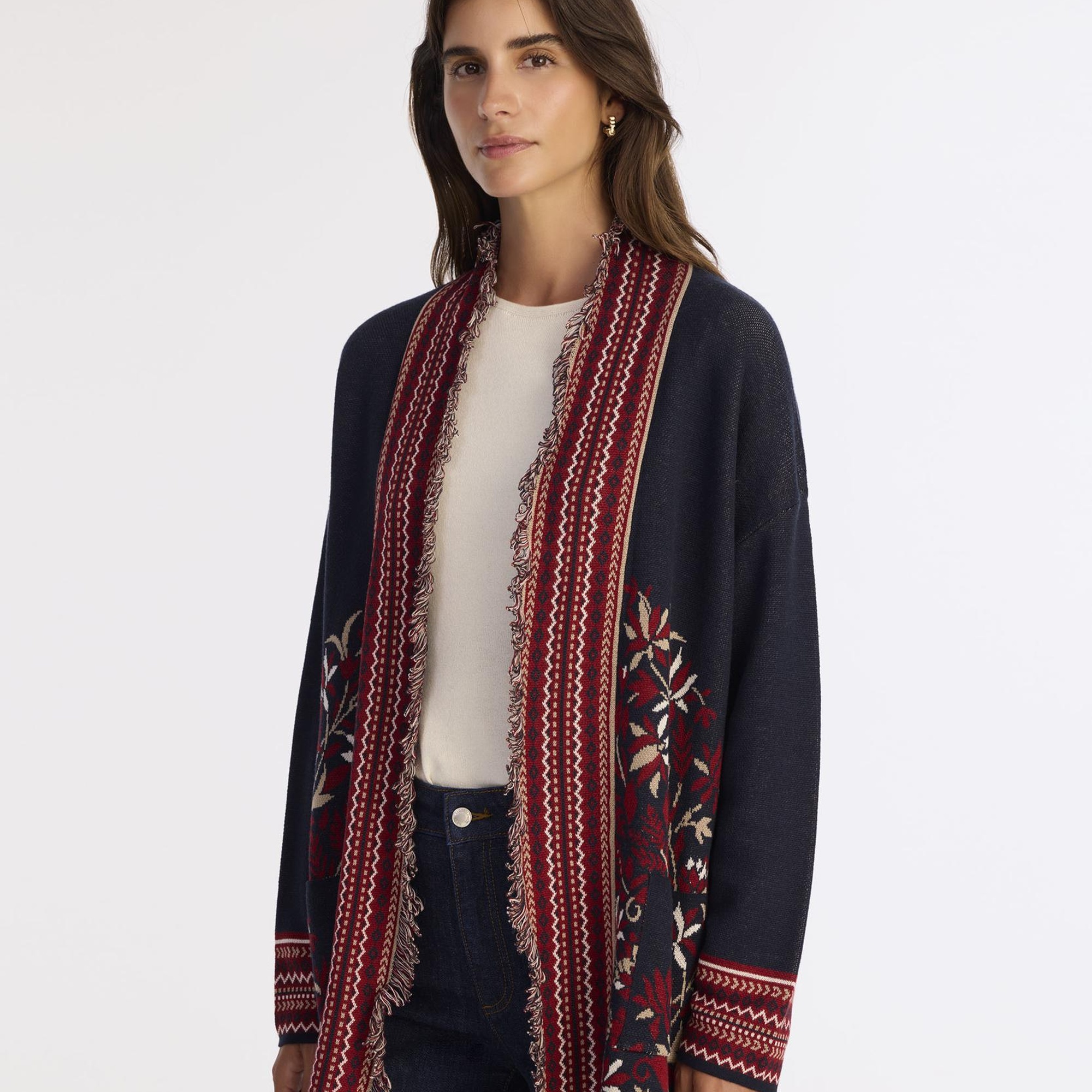 YARGICI Cropped Şal Yaka Kısa Kol Hırka