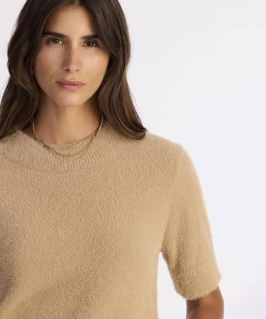  YARGICI Regular Dik Yaka Kısa Kol Kazak