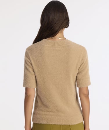  YARGICI Regular Dik Yaka Kısa Kol Kazak