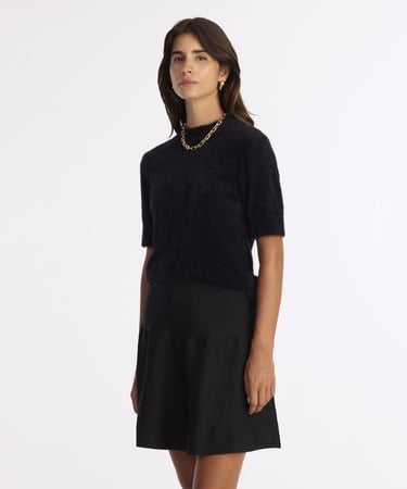  YARGICI Regular Dik Yaka Kısa Kol Kazak