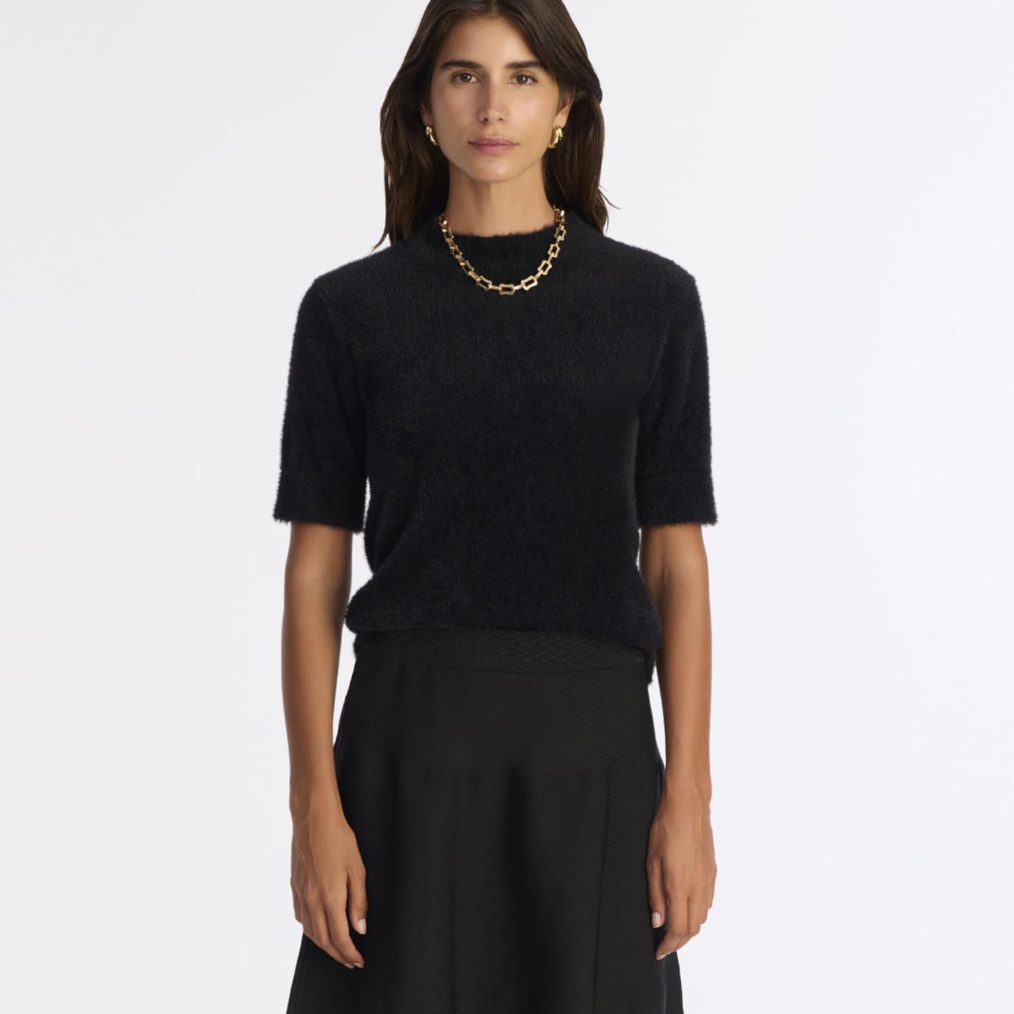 YARGICI Regular Dik Yaka Kısa Kol Kazak