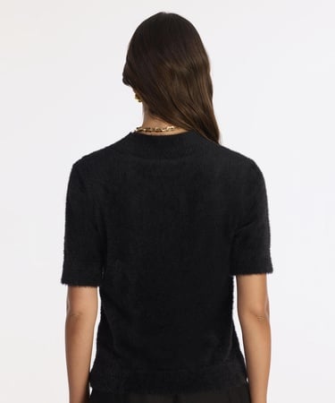  YARGICI Regular Dik Yaka Kısa Kol Kazak