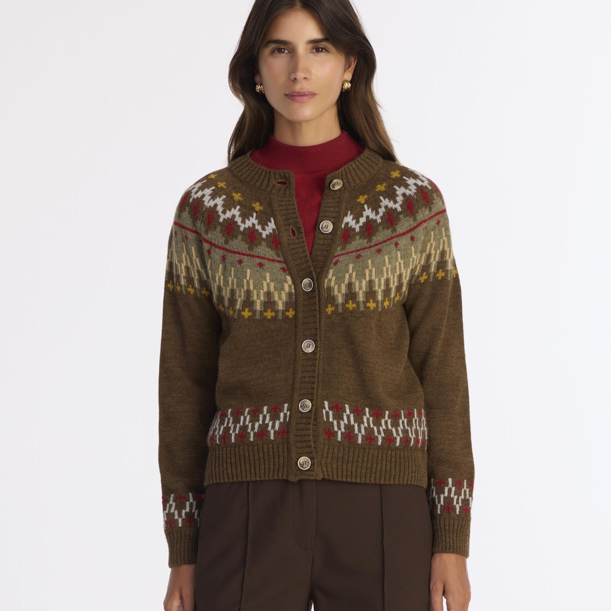 YARGICI Bisiklet Yaka Uzun Kollu Hırka