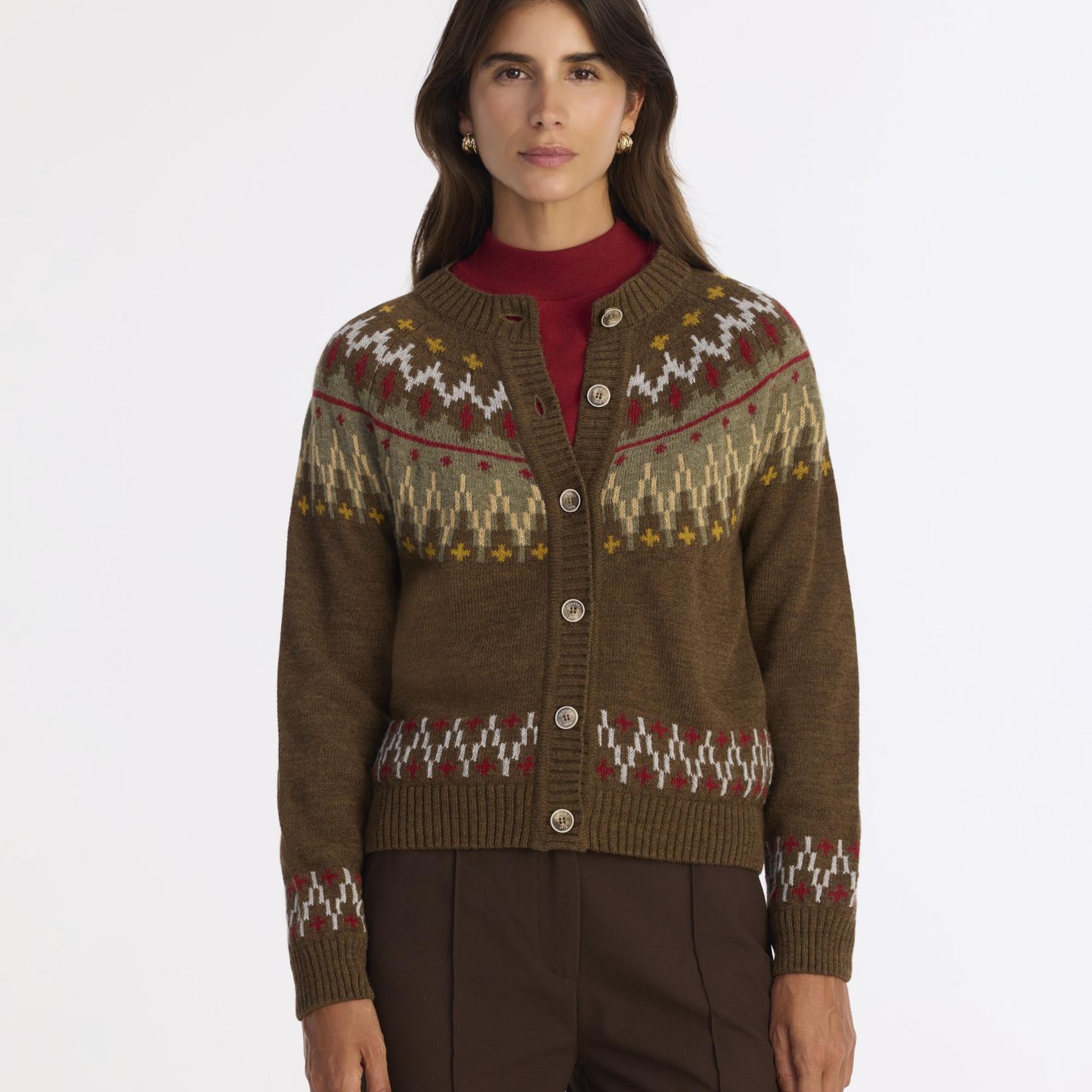 YARGICI Bisiklet Yaka Uzun Kollu Hırka