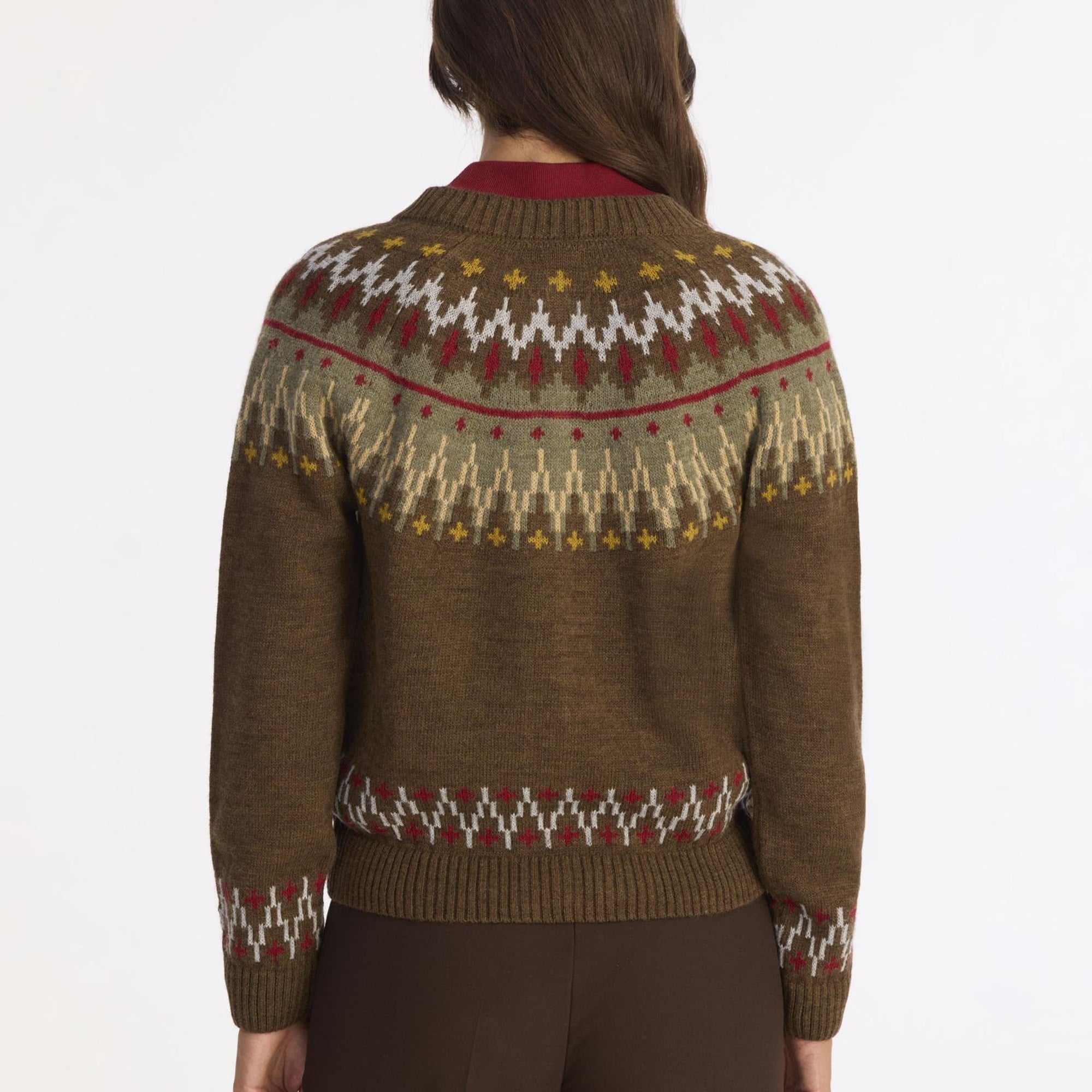 YARGICI Bisiklet Yaka Uzun Kollu Hırka