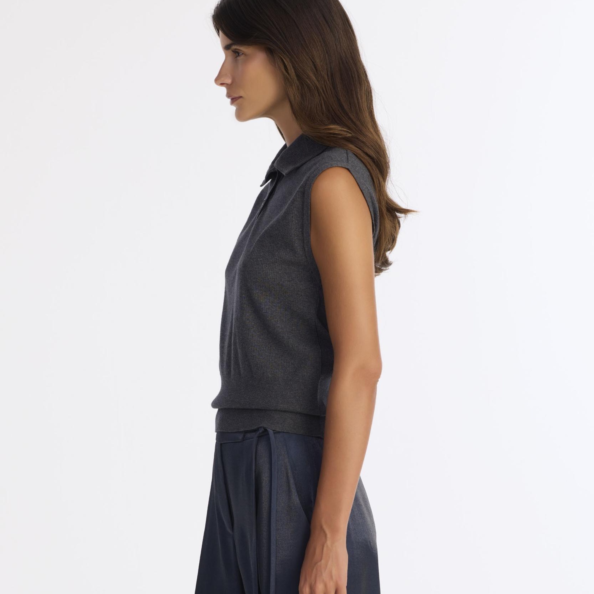 YARGICI Regular Yarım Balıkçı Yaka Kolsuz Kazak