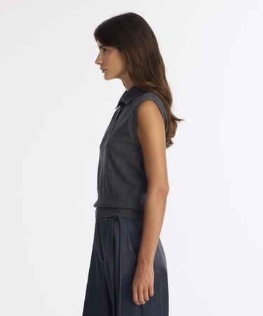  YARGICI Regular Yarım Balıkçı Yaka Kolsuz Kazak