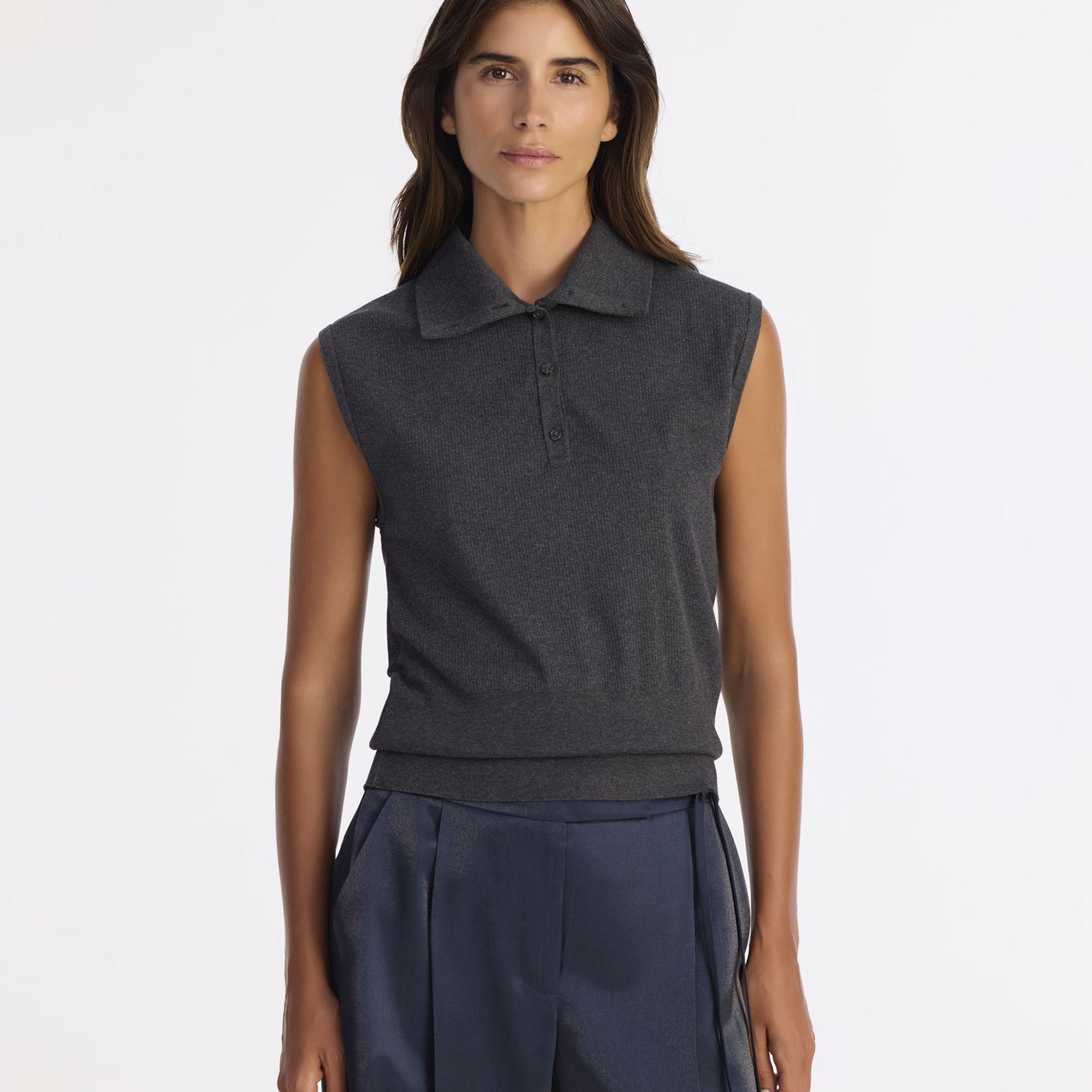 YARGICI Regular Yarım Balıkçı Yaka Kolsuz Kazak