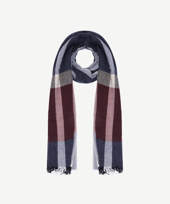  Renk Bloklu Maskulen Şal