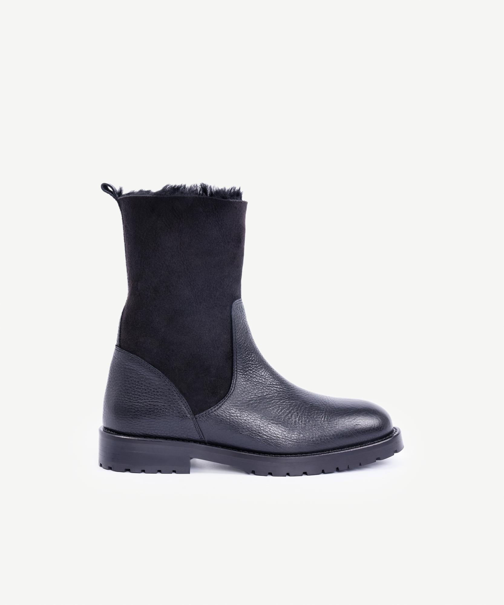  YARGICI İçi Kürklü Deri Uzun Bot