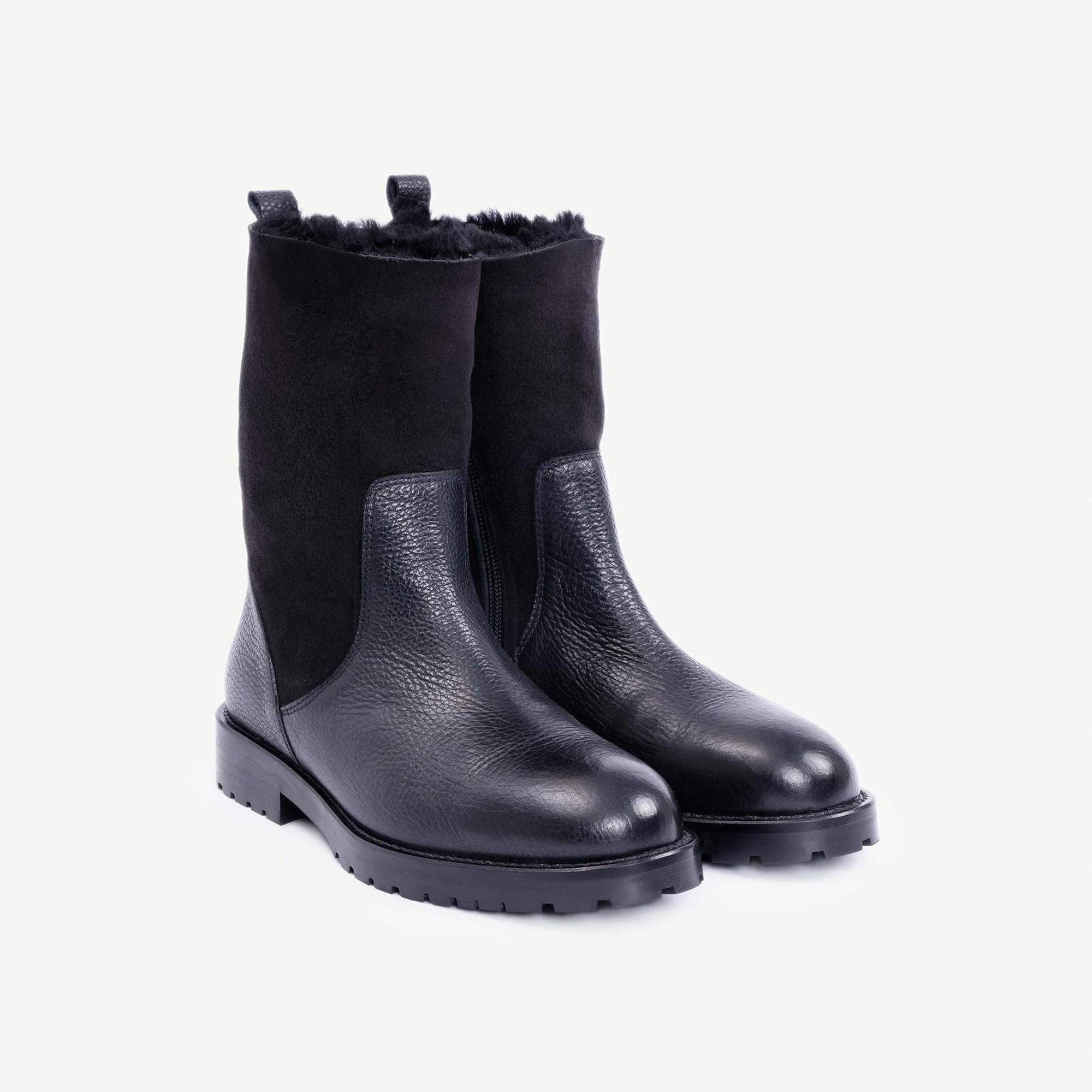 YARGICI İçi Kürklü Deri Uzun Bot