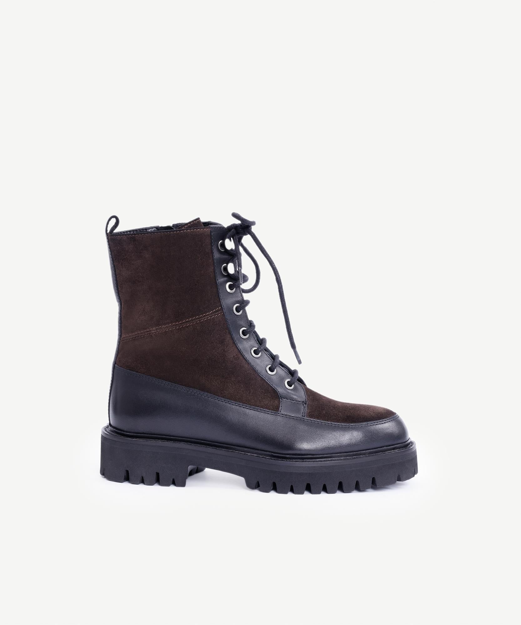  YARGICI Kalın Tabanlı Deri Bağcıklı Postal Bot