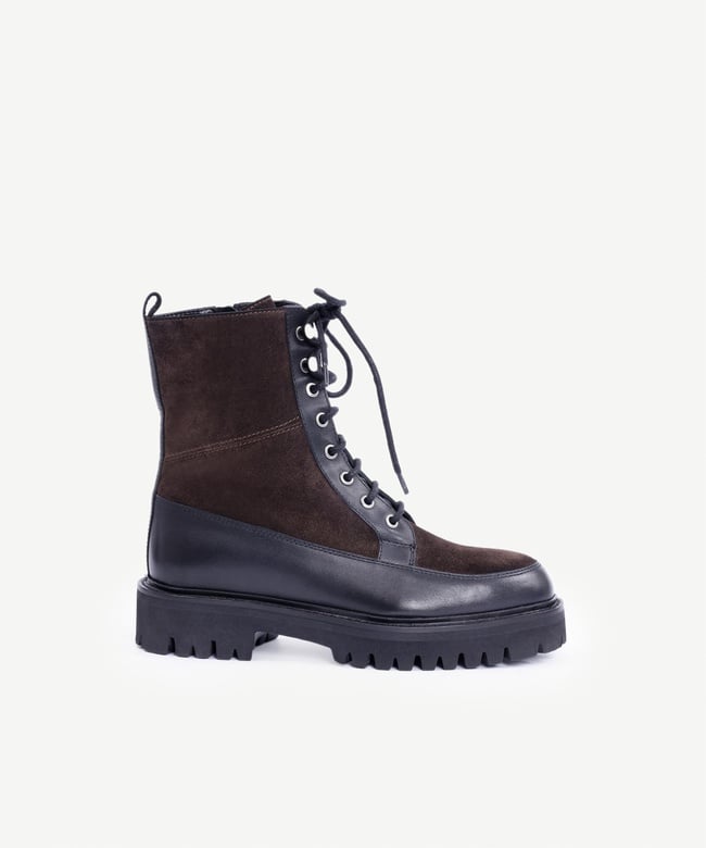  YARGICI Kalın Tabanlı Deri Bağcıklı Postal Bot