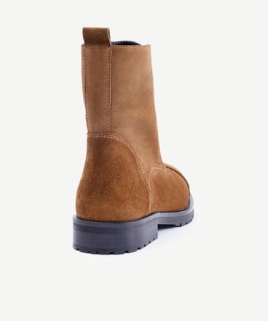  YARGICI İnce Tabanlı Deri Bağcıklı Bot