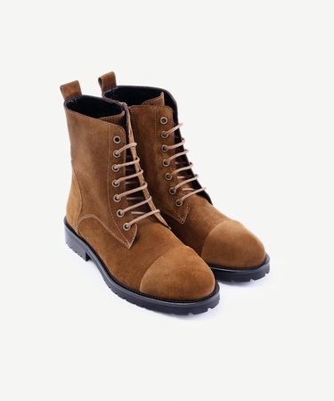  YARGICI İnce Tabanlı Deri Bağcıklı Bot