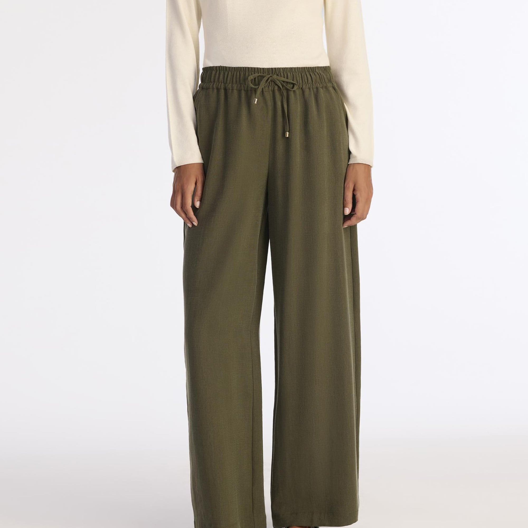 YARGICI Geniş Yüksek Bel Pantolon