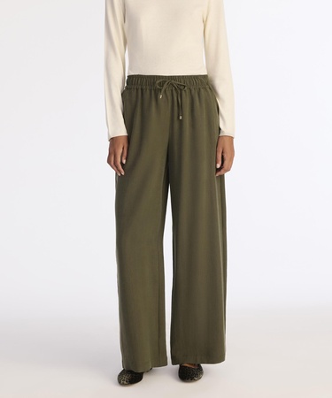  YARGICI Geniş Yüksek Bel Pantolon