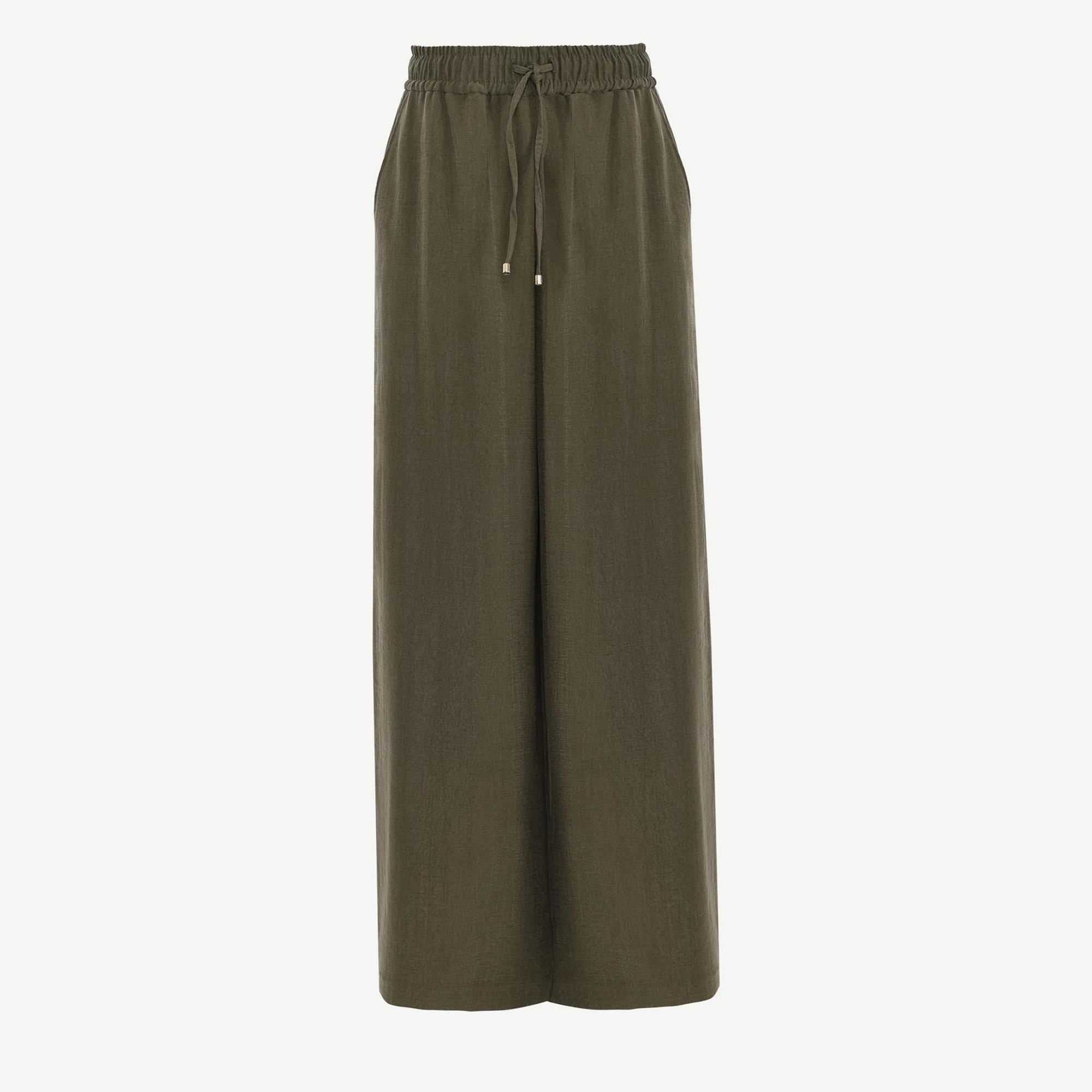 YARGICI Geniş Yüksek Bel Pantolon