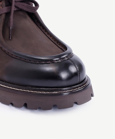  YARGICI Kalın Tabanlı Deri Düz Ayakkabı