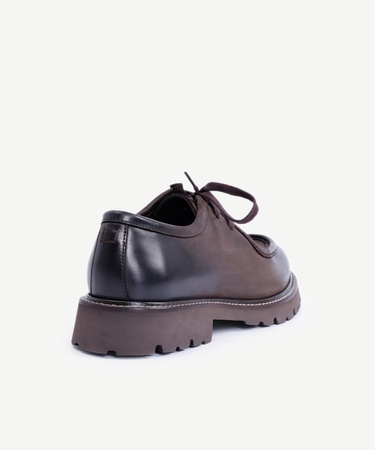  YARGICI Kalın Tabanlı Deri Düz Ayakkabı