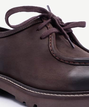  YARGICI Kalın Tabanlı Deri Düz Ayakkabı