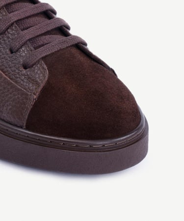  YARGICI Süet Detaylı Deri Spor Ayakkabı