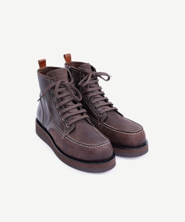  YARGICI Nubuk Detaylı Bağcıklı Deri Bot