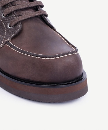  YARGICI Nubuk Detaylı Bağcıklı Deri Bot